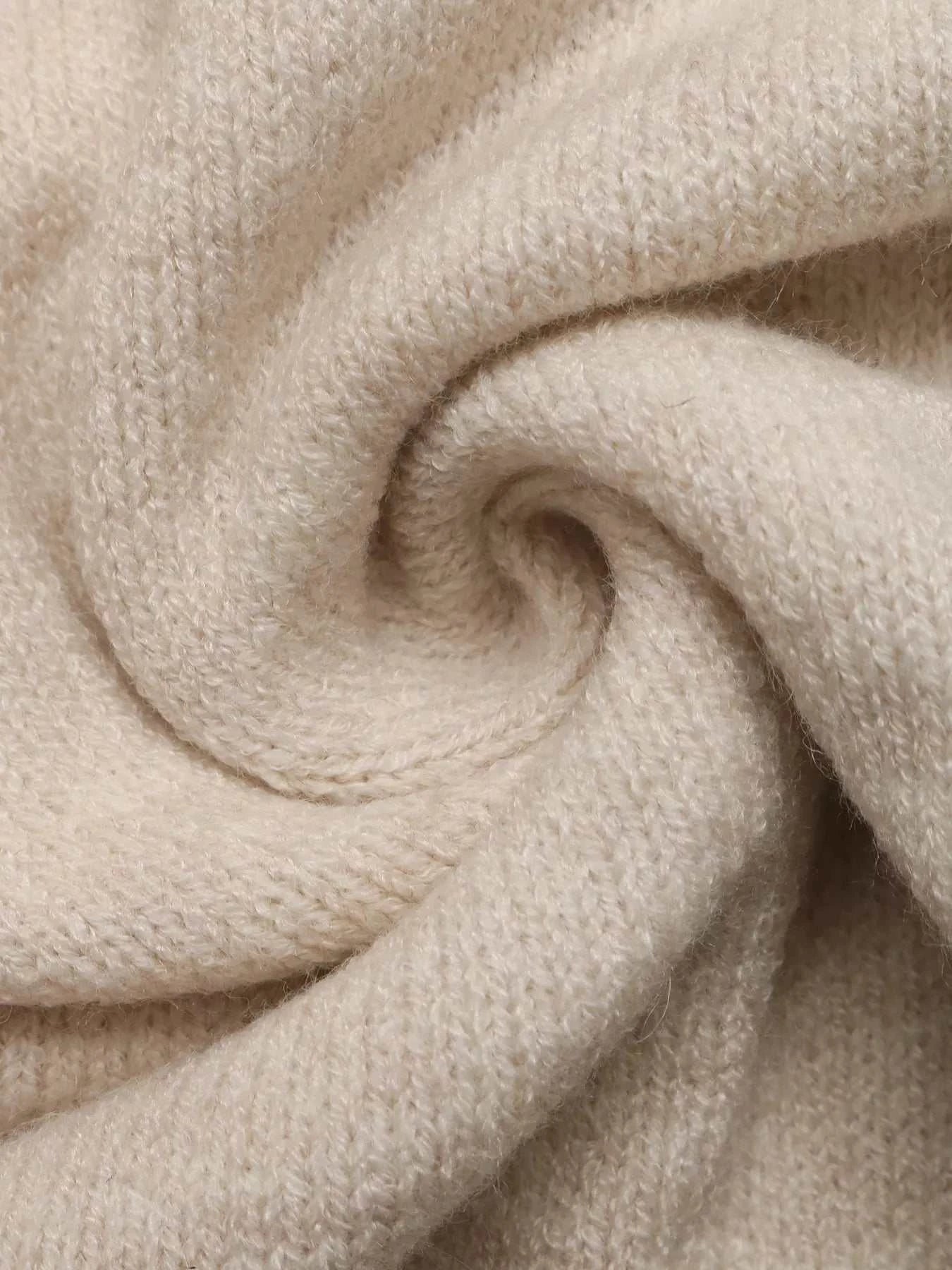 Tied Surplice Long Sleeve Sweater - GlowUp Garments