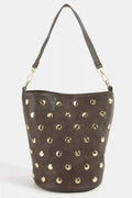Studded Leather Bucket Bag - GlowUp Garments