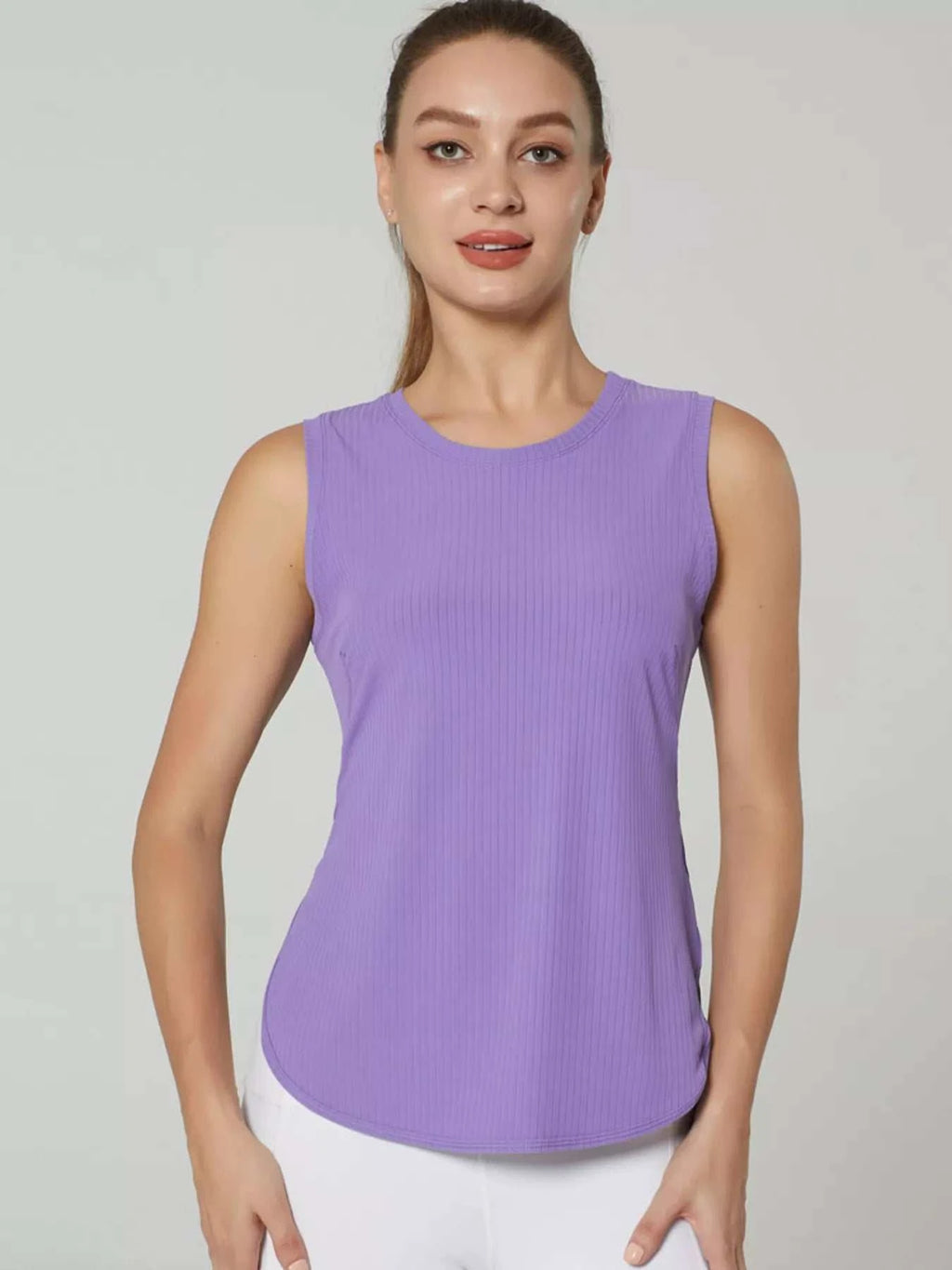 Lightweight Ribbed Active Tank - GlowUp Garments