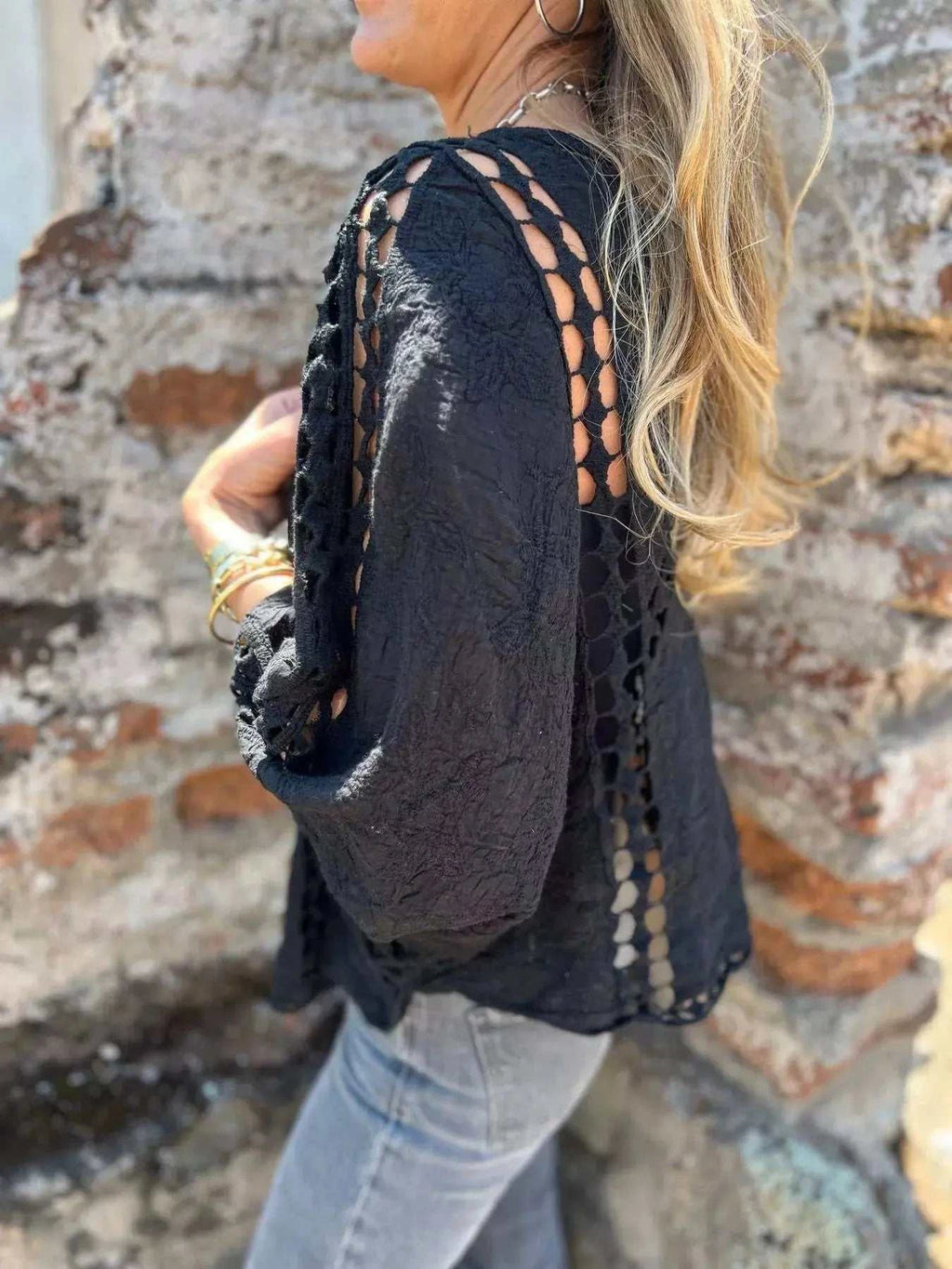 Full Size Embroidered Open Front Cardigan Plus Size - GlowUp Garments