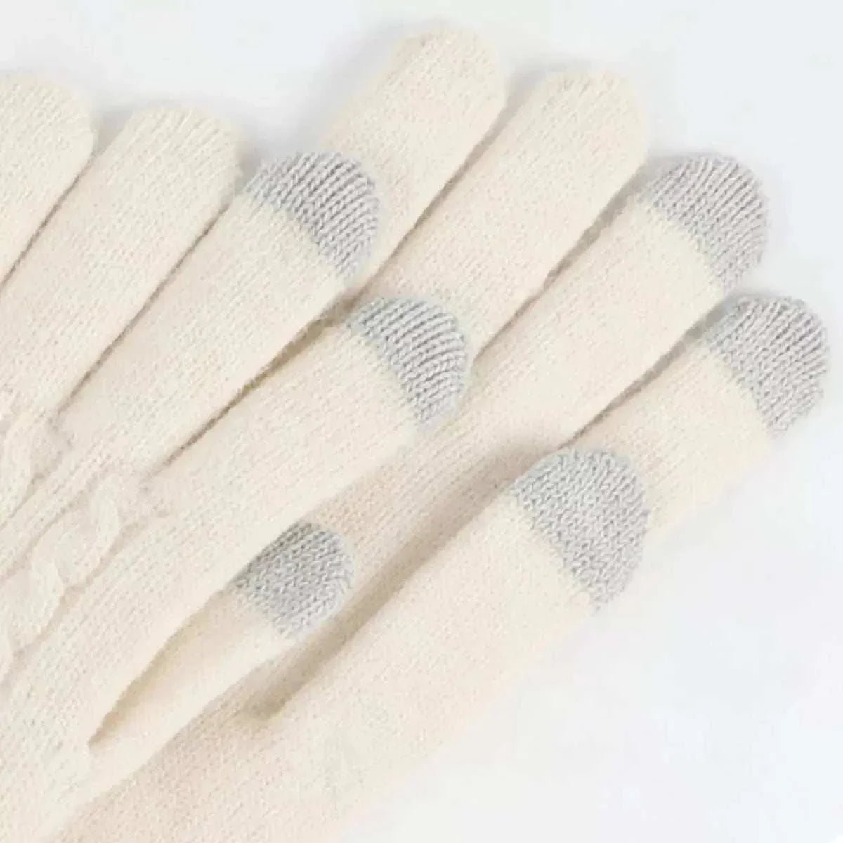 Cable Knit Touchscreen Gloves - GlowUp Garments