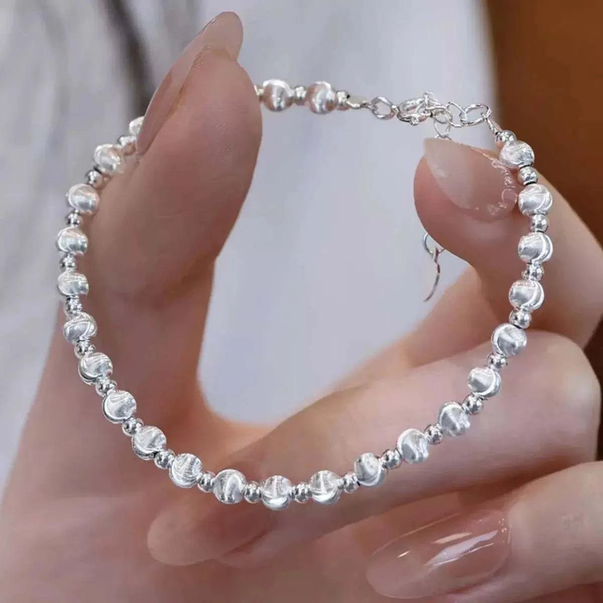 925 Sterling Silver Beaded Bracelet - GlowUp Garments
