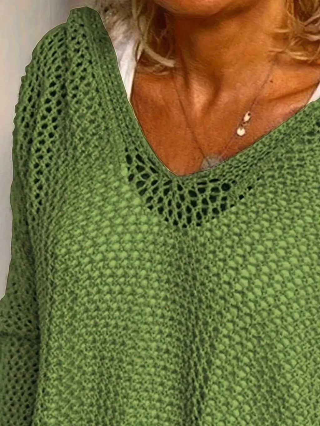 Openwork Long Sleeve Hooded Knit Cover Up - GlowUp Garments