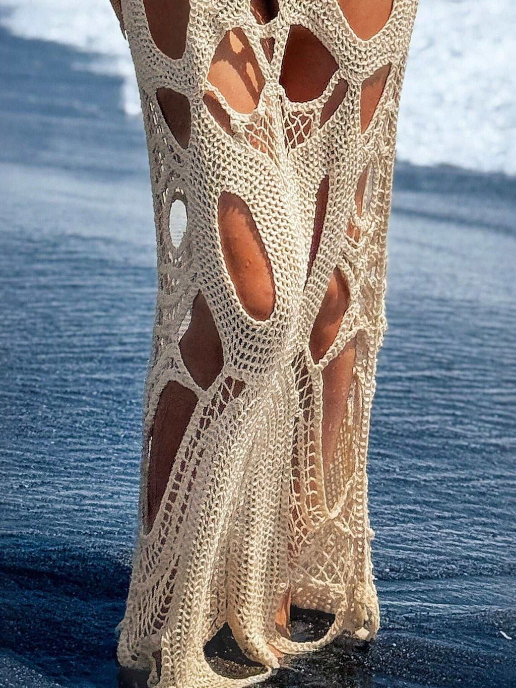 Cutout Halter Neck Cover-Up Dress - GlowUp Garments