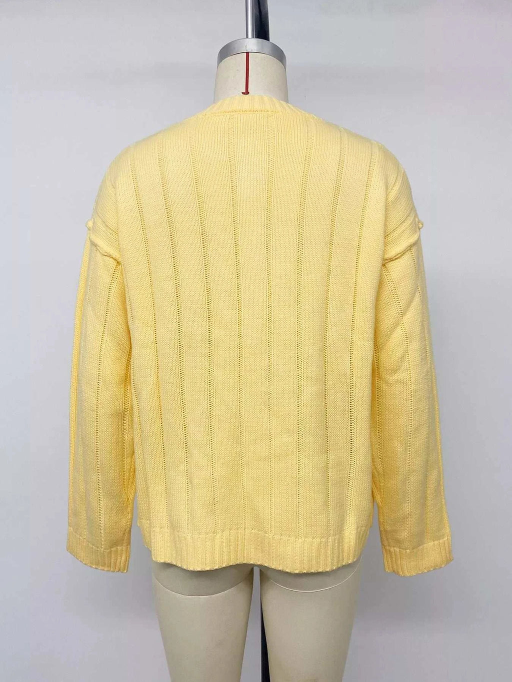 Button Up Dropped Shoulder Cardigan - GlowUp Garments