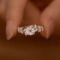 1 Carat Moissanite 925 Sterling Silver Leaf Ring - GlowUp Garments
