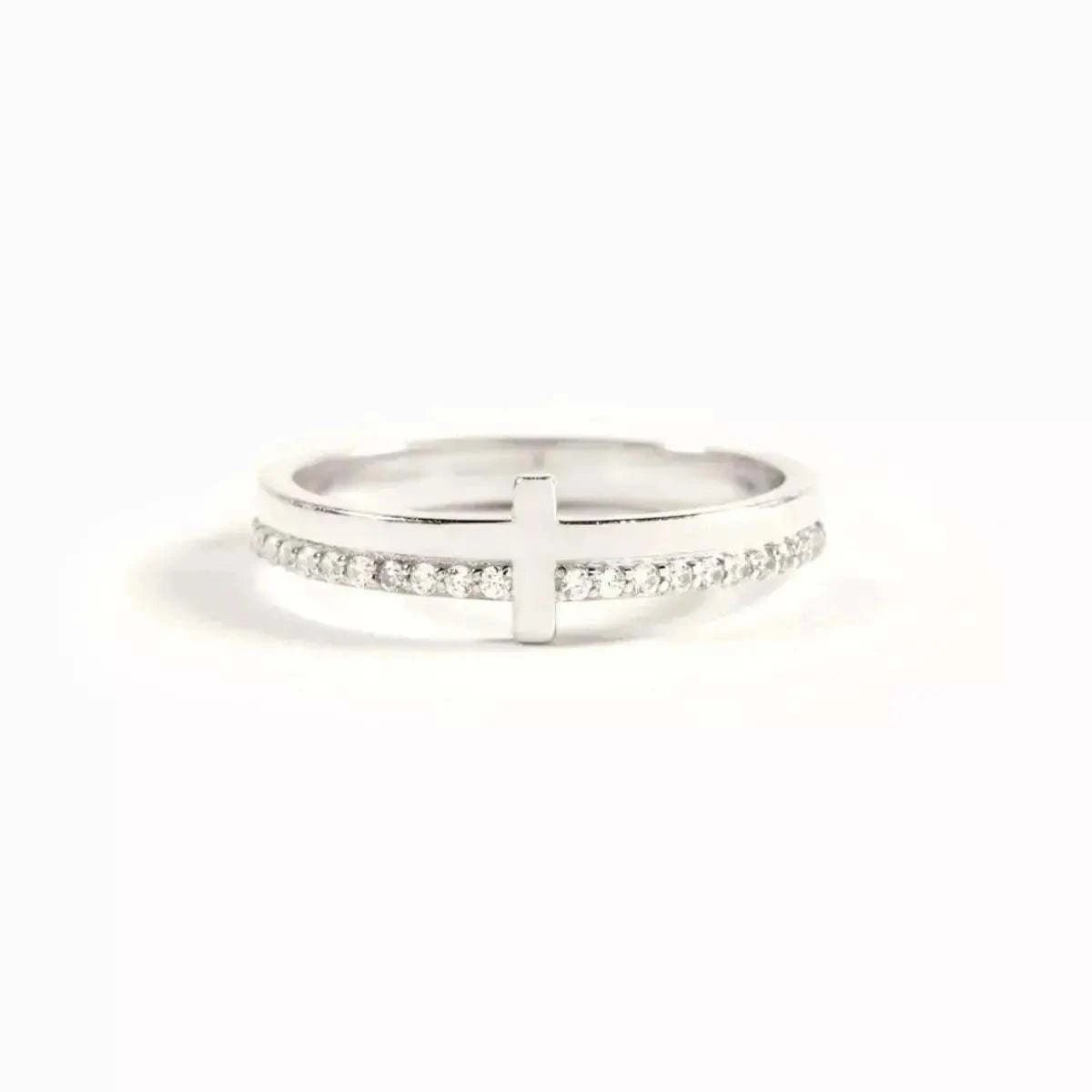925 Sterling Silver Cross Ring - GlowUp Garments