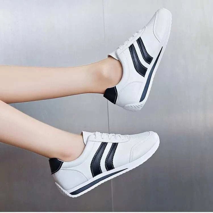Round Toe Lace Up Sneakers - GlowUp Garments