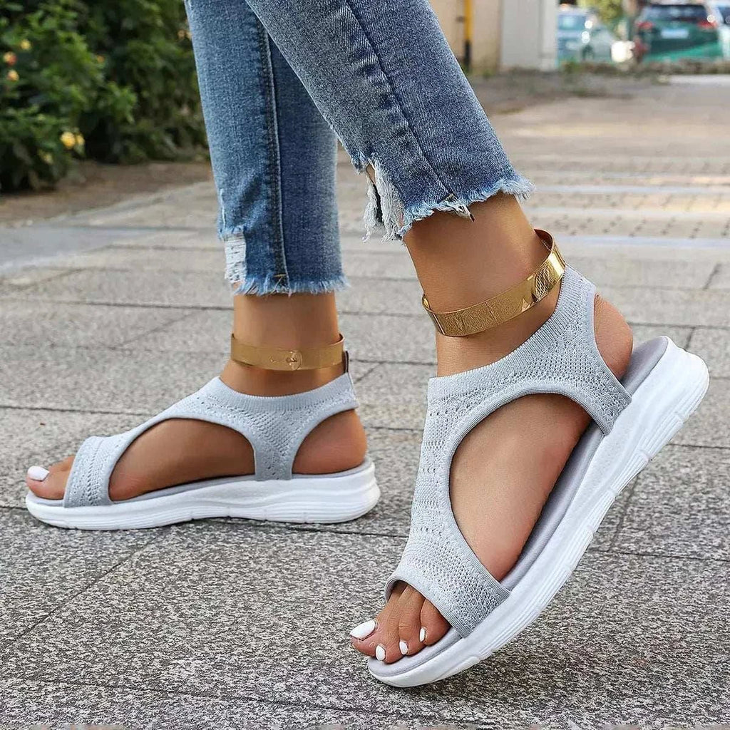 Open Toe Platform Sandals - GlowUp Garments