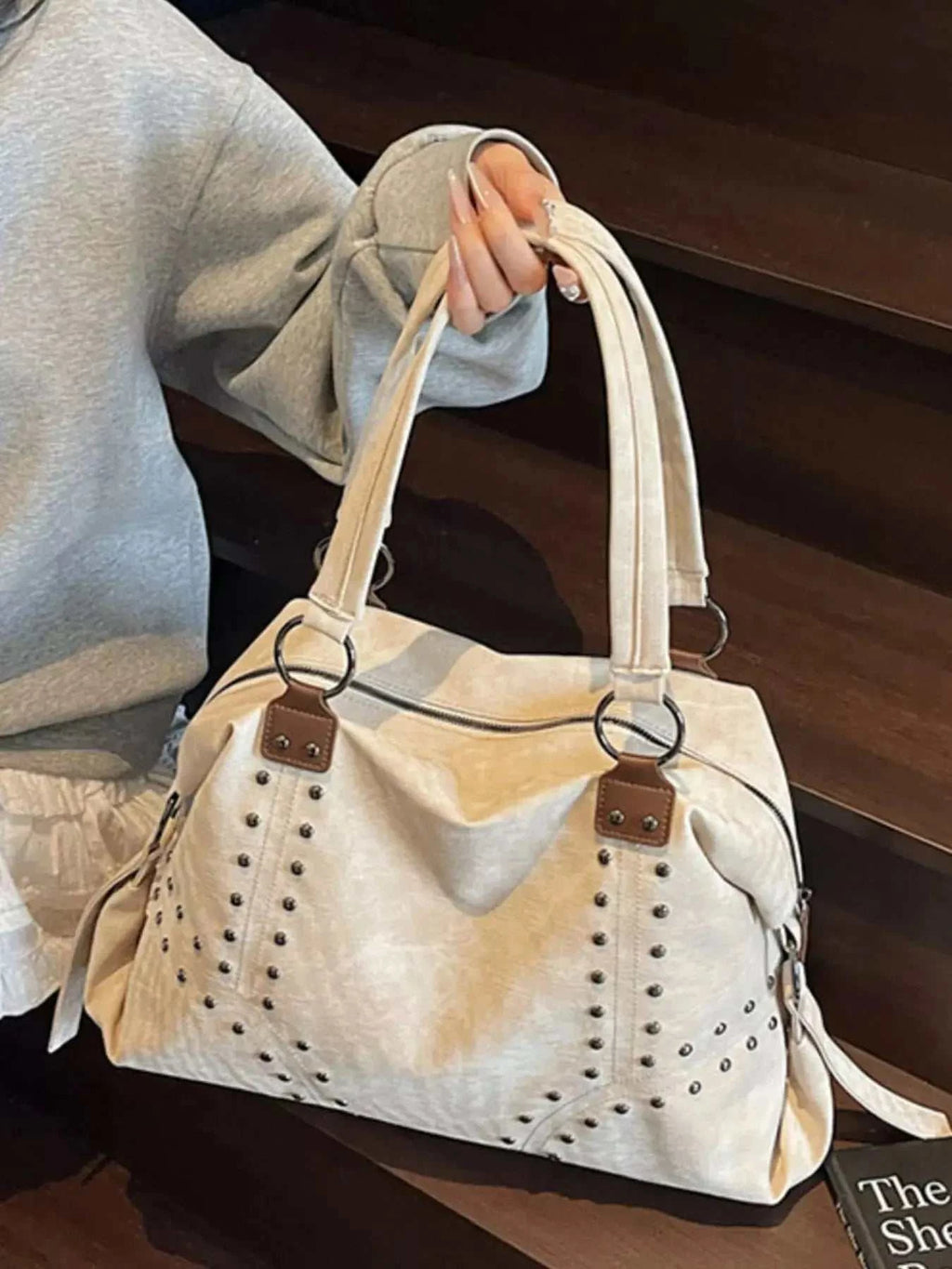 Studded Vintage-Style Handbag - GlowUp Garments