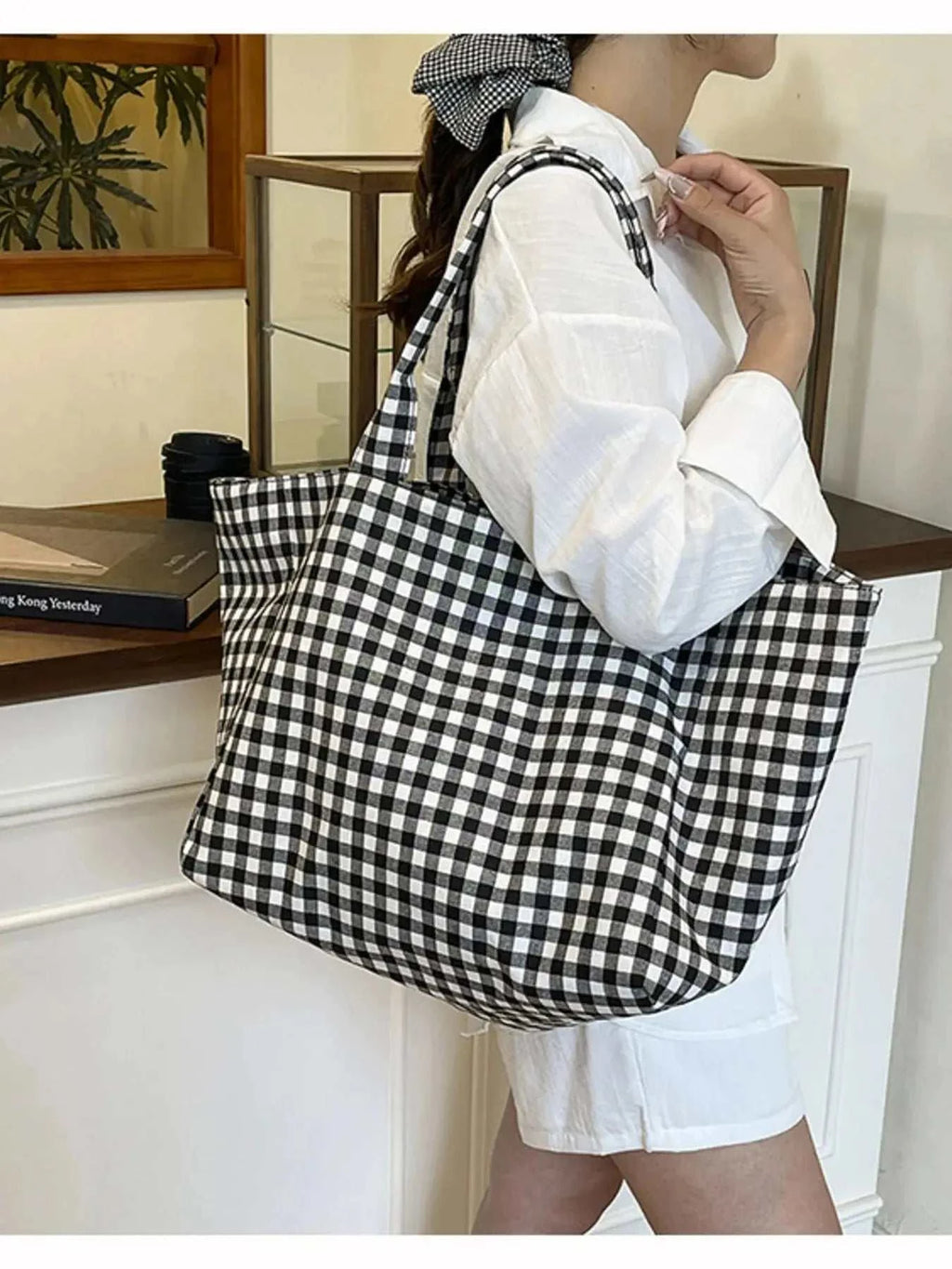 Classic Plaid Tote Bag - GlowUp Garments