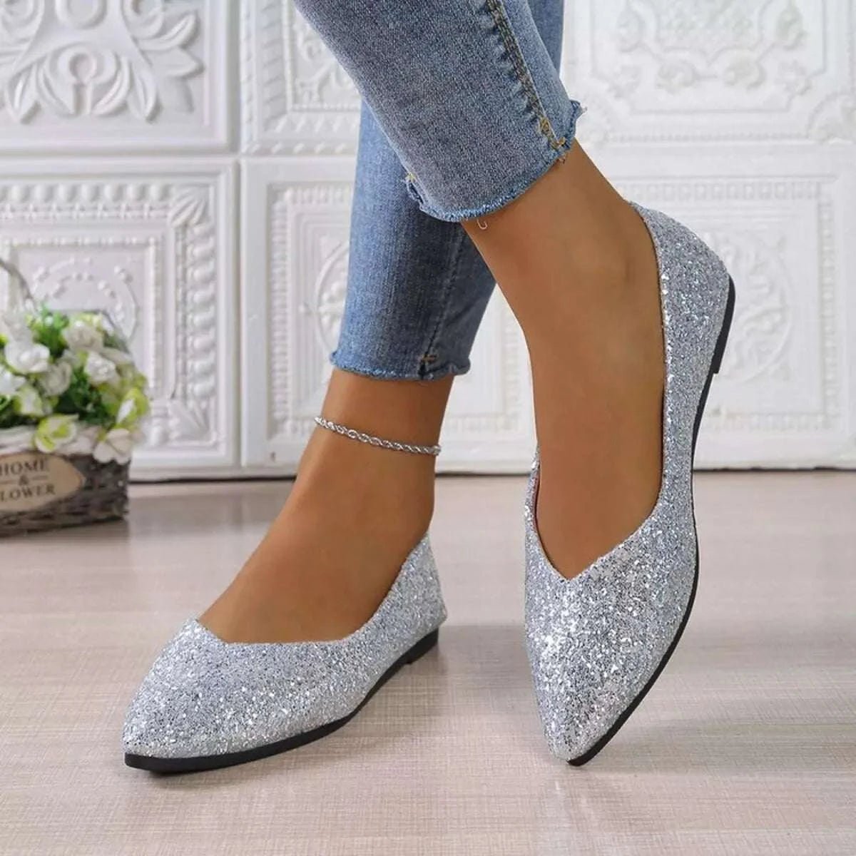 Point Toe Flats Slip-Ons - GlowUp Garments