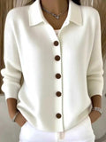 Button-Up Long Sleeve Cardigan - GlowUp Garments