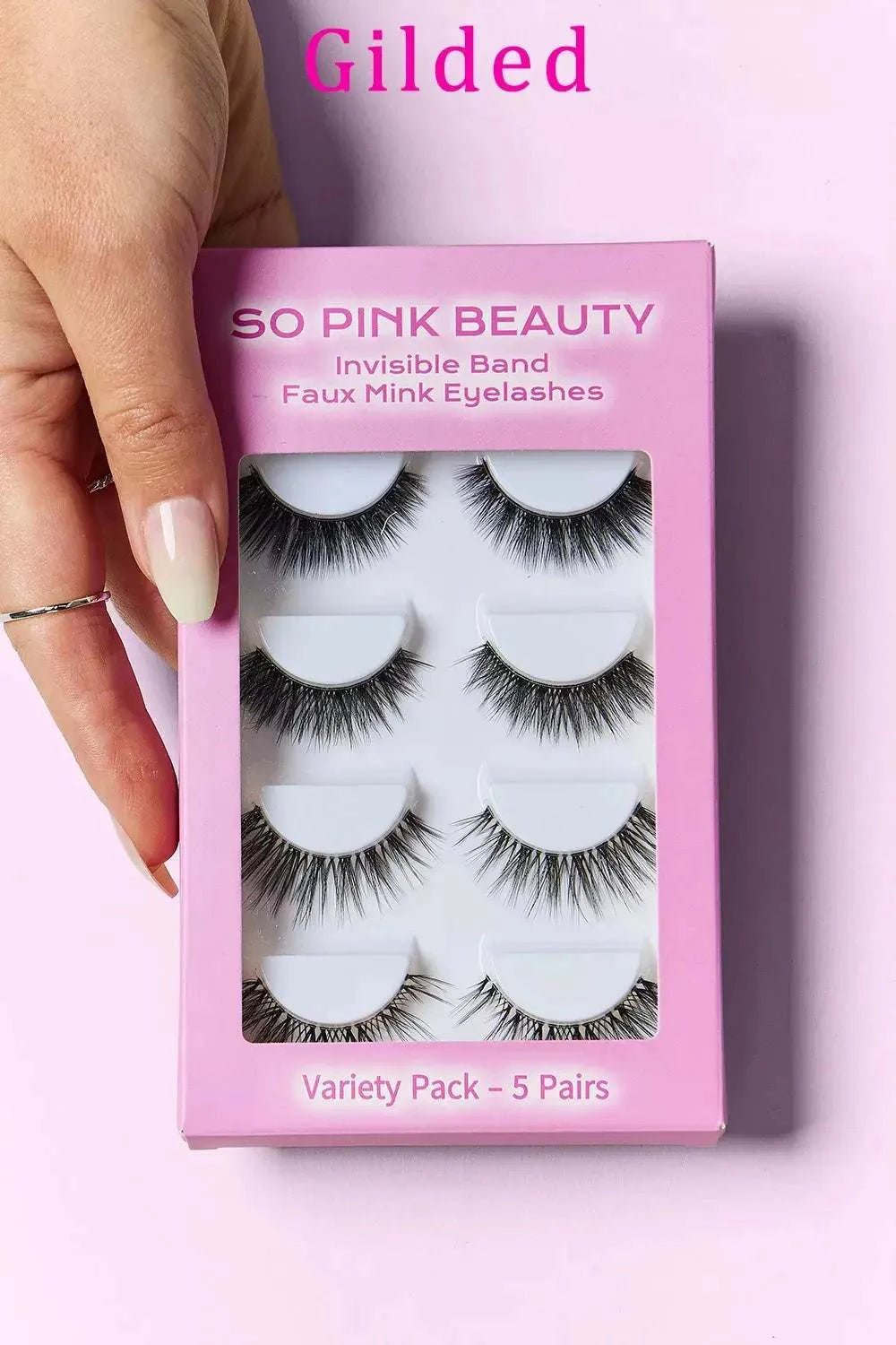 Faux Mink Eyelashes Variety Pack 5 Pairs - GlowUp Garments
