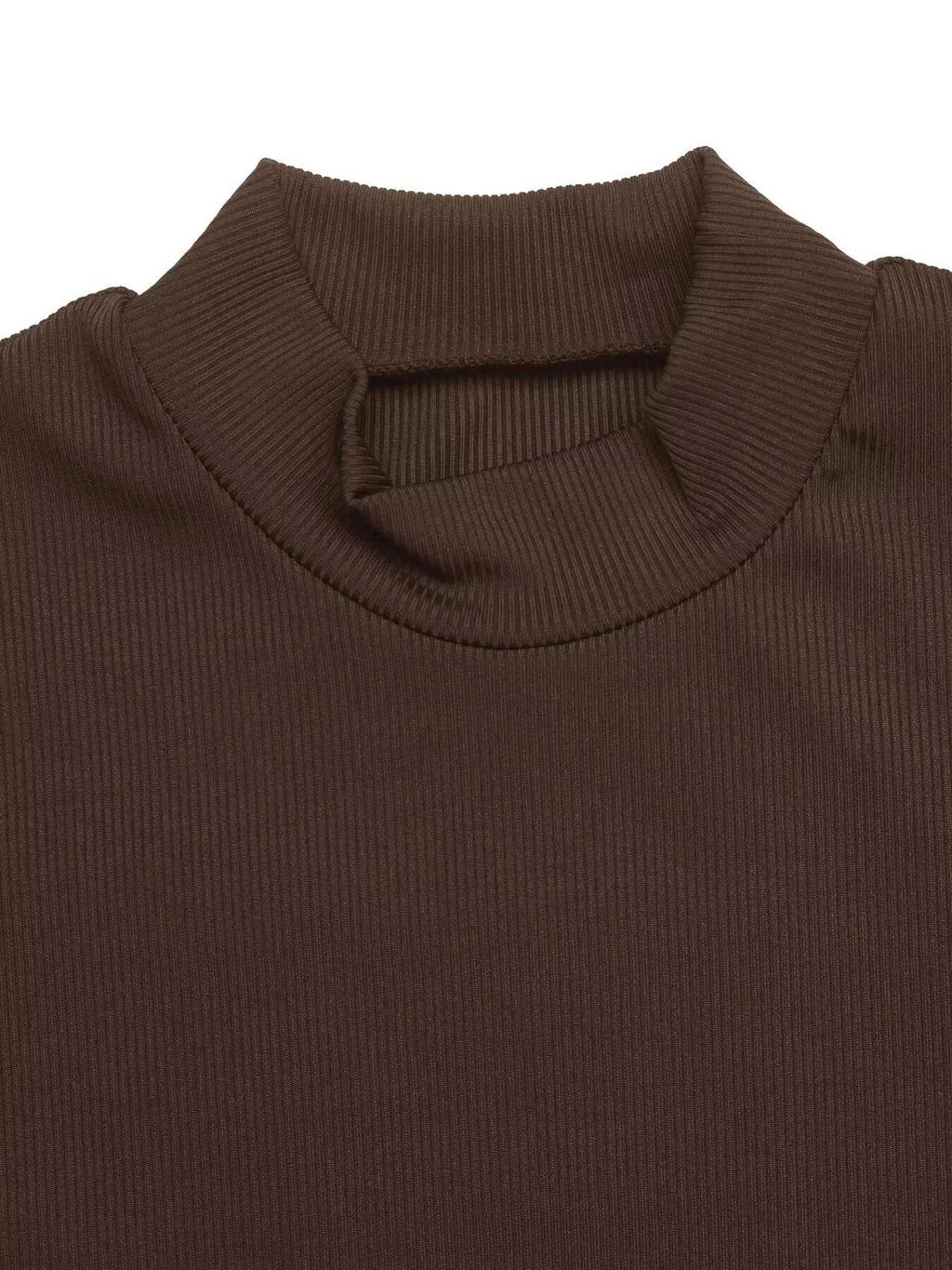 Mock Neck Long Sleeve Midi Dress - GlowUp Garments