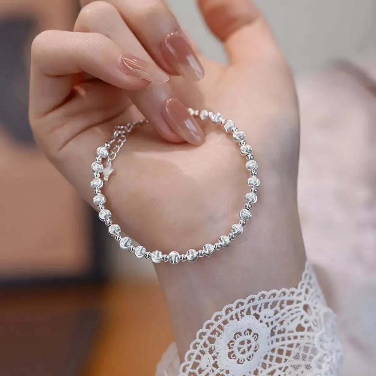 925 Sterling Silver Beaded Bracelet - GlowUp Garments