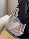 Lightweight Checkered Shoulder Bag - GlowUp Garments