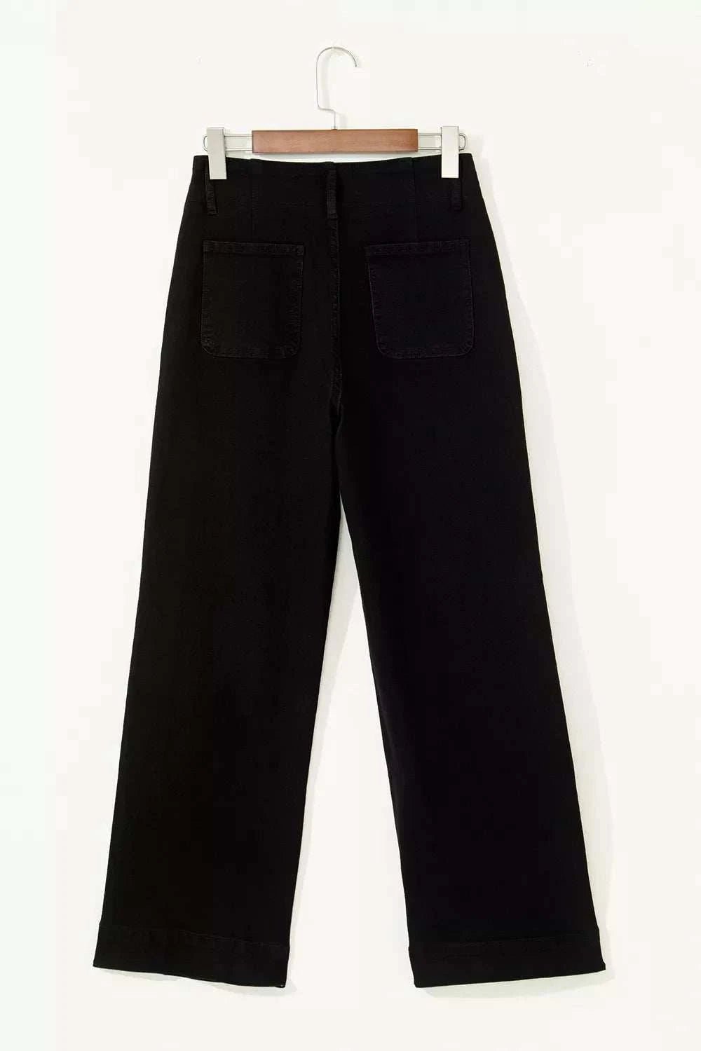 2-Button High Waist Flared Bottom Jeans - GlowUp Garments