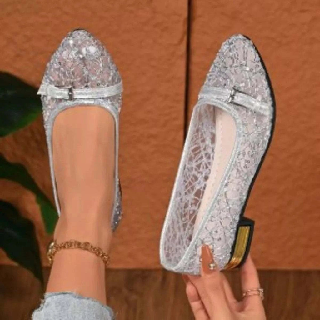 Point Toe Block Heels Loafers - GlowUp Garments