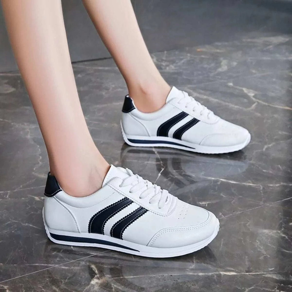 Round Toe Lace Up Sneakers - GlowUp Garments