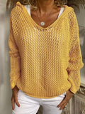 Openwork Long Sleeve Hooded Knit Cover Up - GlowUp Garments