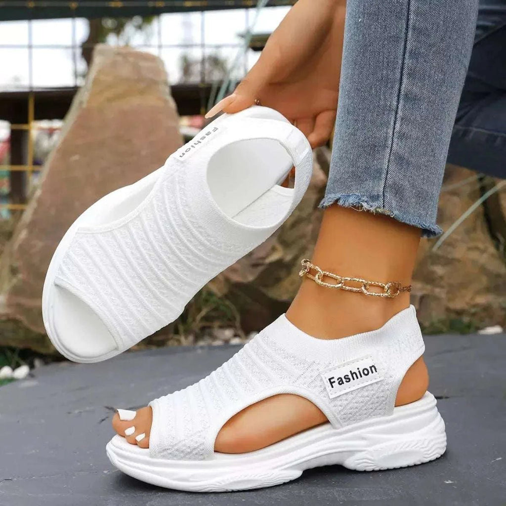 Open Toe Platform Sandals - GlowUp Garments