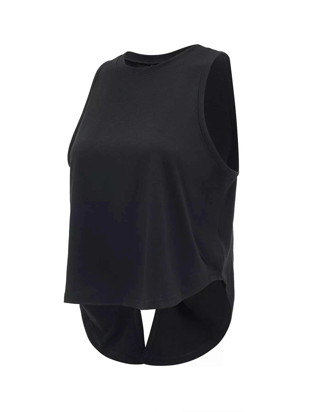 Cutout Back Round Neck Active Tank - GlowUp Garments