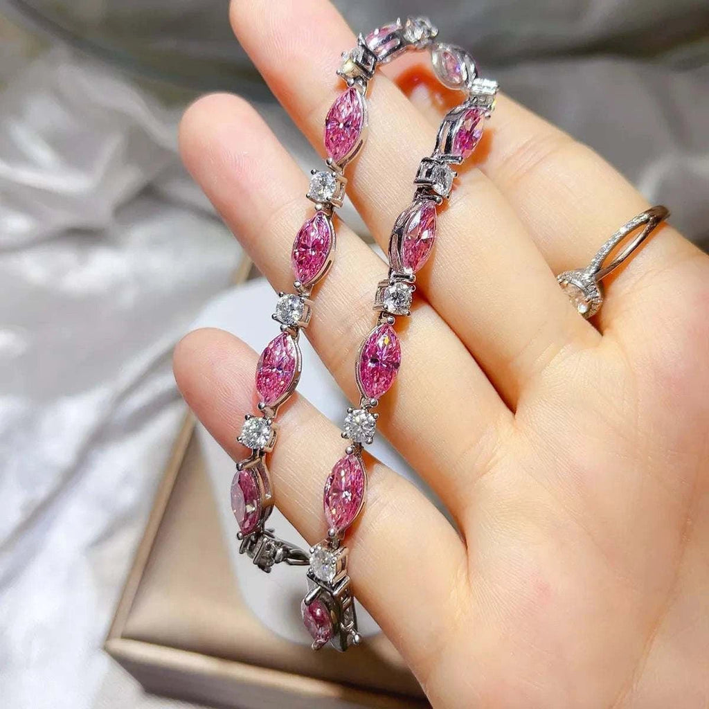 925 Sterling Silver Moissanite Bracelet - GlowUp Garments
