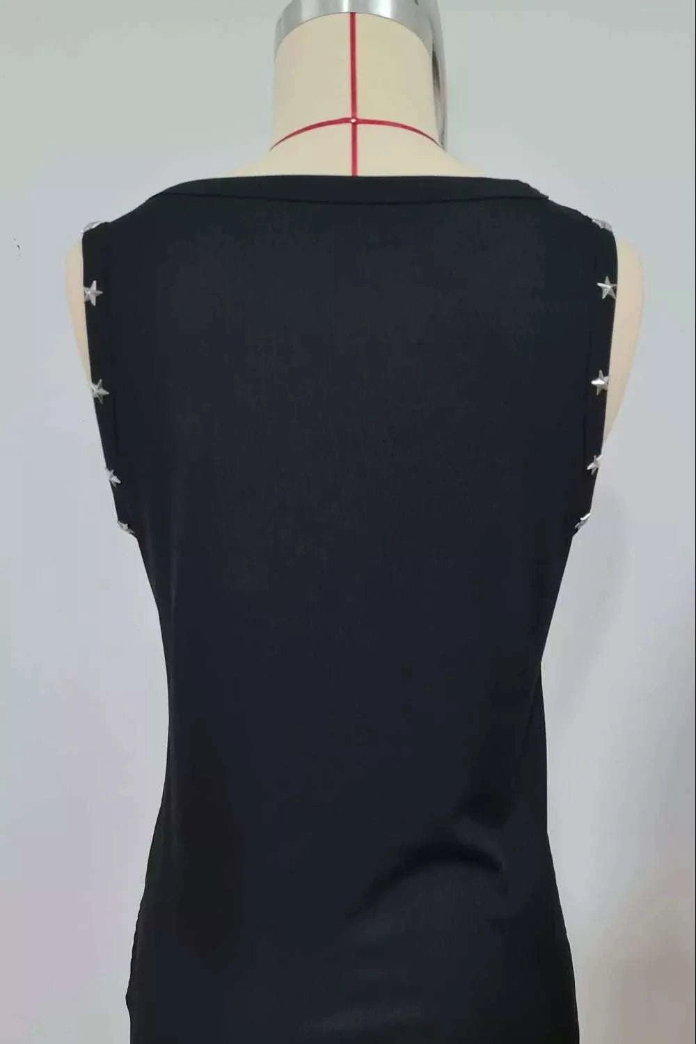 Star Detail Ribbed Tank - GlowUp Garments