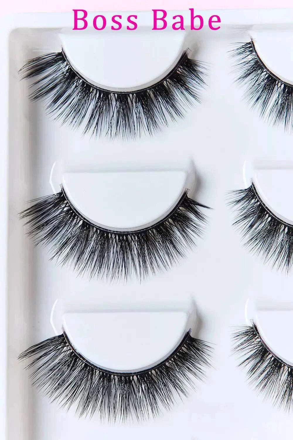 Faux Mink Eyelashes 5 Pairs - GlowUp Garments