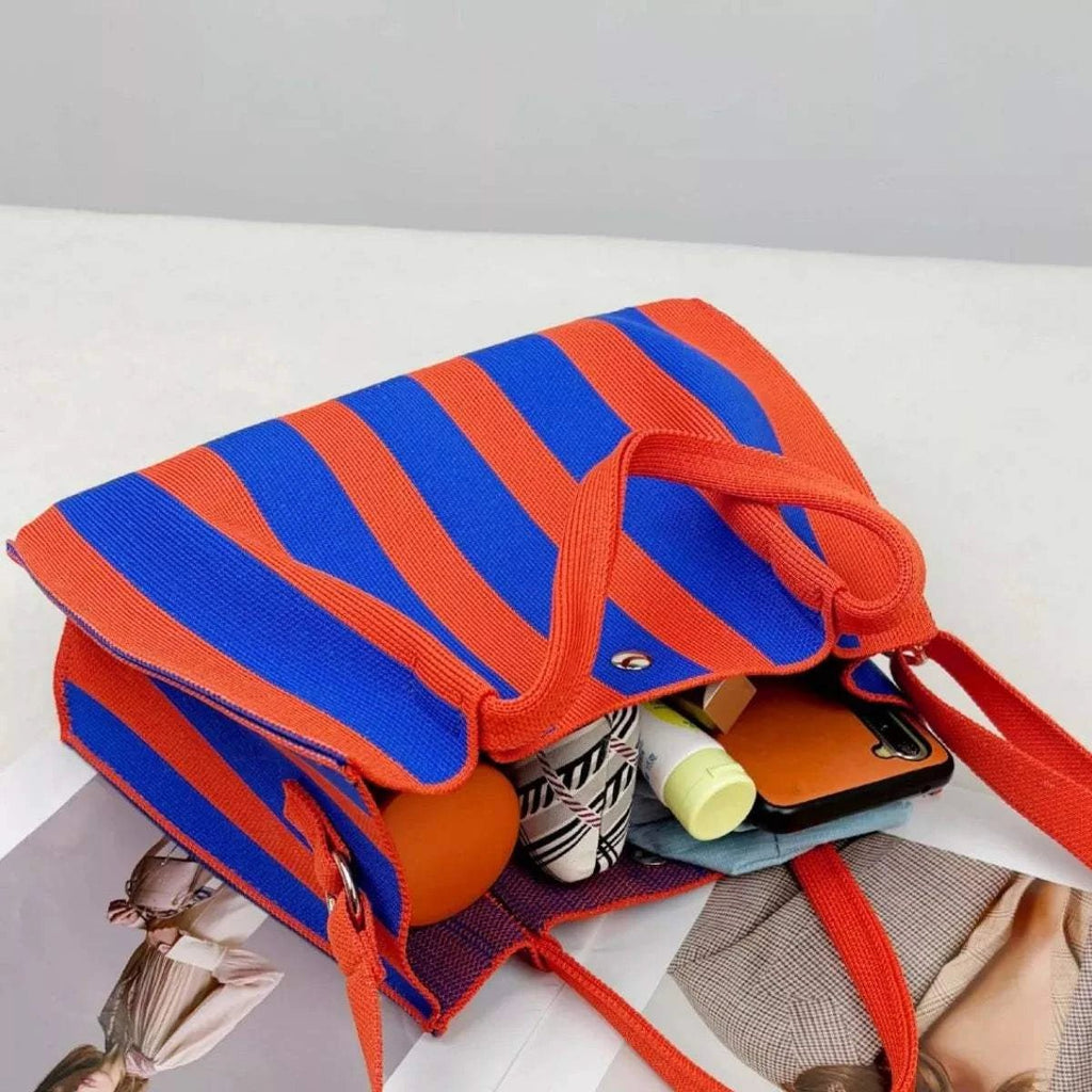 Striped Adjustable Strap Crossbody Bag - GlowUp Garments