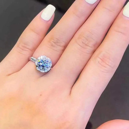 1 Carat 925 Sterling Silver Moissanite Ring - GlowUp Garments
