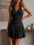 Sleeveless Pleated Active Dress - GlowUp Garments