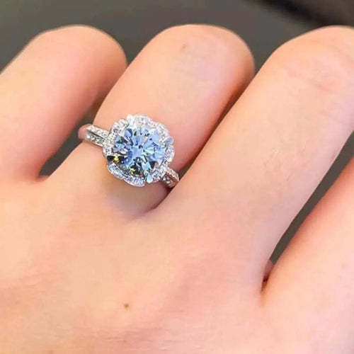 1 Carat 925 Sterling Silver Moissanite Ring - GlowUp Garments
