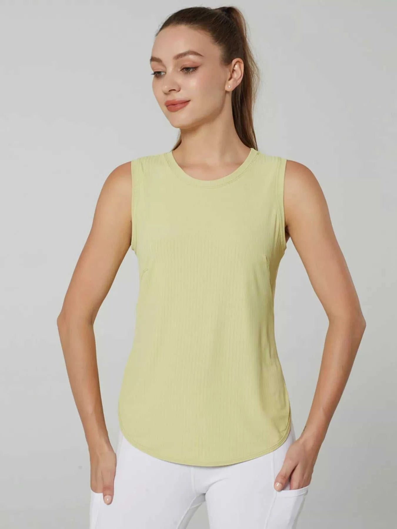 Lightweight Ribbed Active Tank - GlowUp Garments