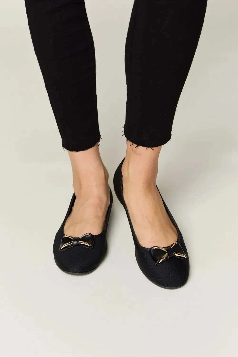 Forever Link Metal Buckle Flat Loafers - GlowUp Garments
