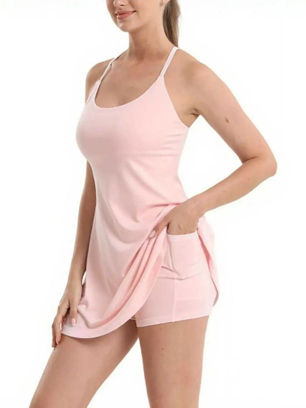 Scoop Neck Cami and Shorts Active Set - GlowUp Garments