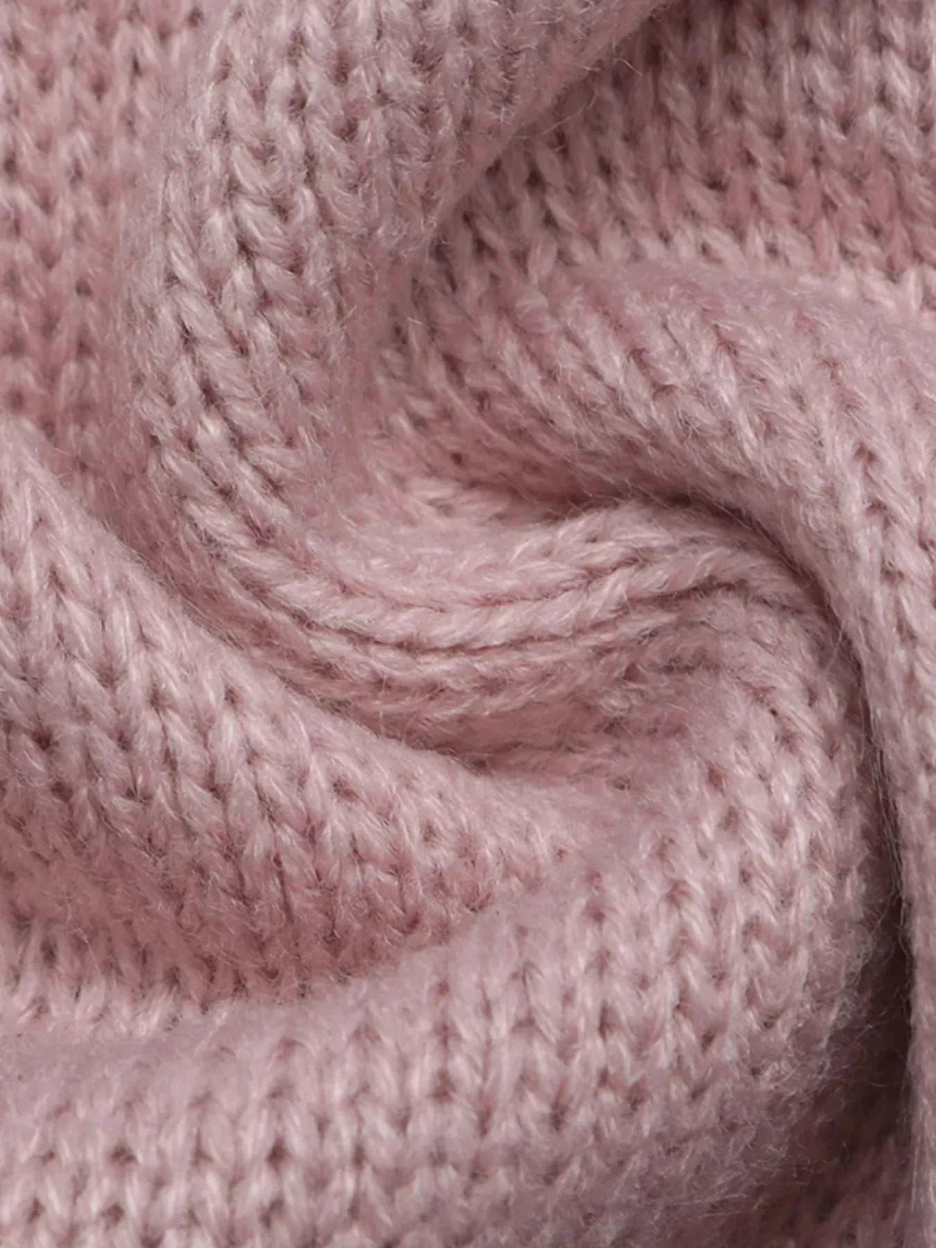 V-Neck Openwork Long Sleeve Sweater - GlowUp Garments
