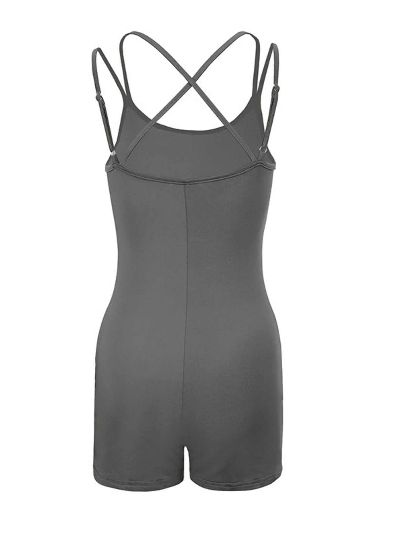 Double Spaghetti Strap Active Romper - GlowUp Garments