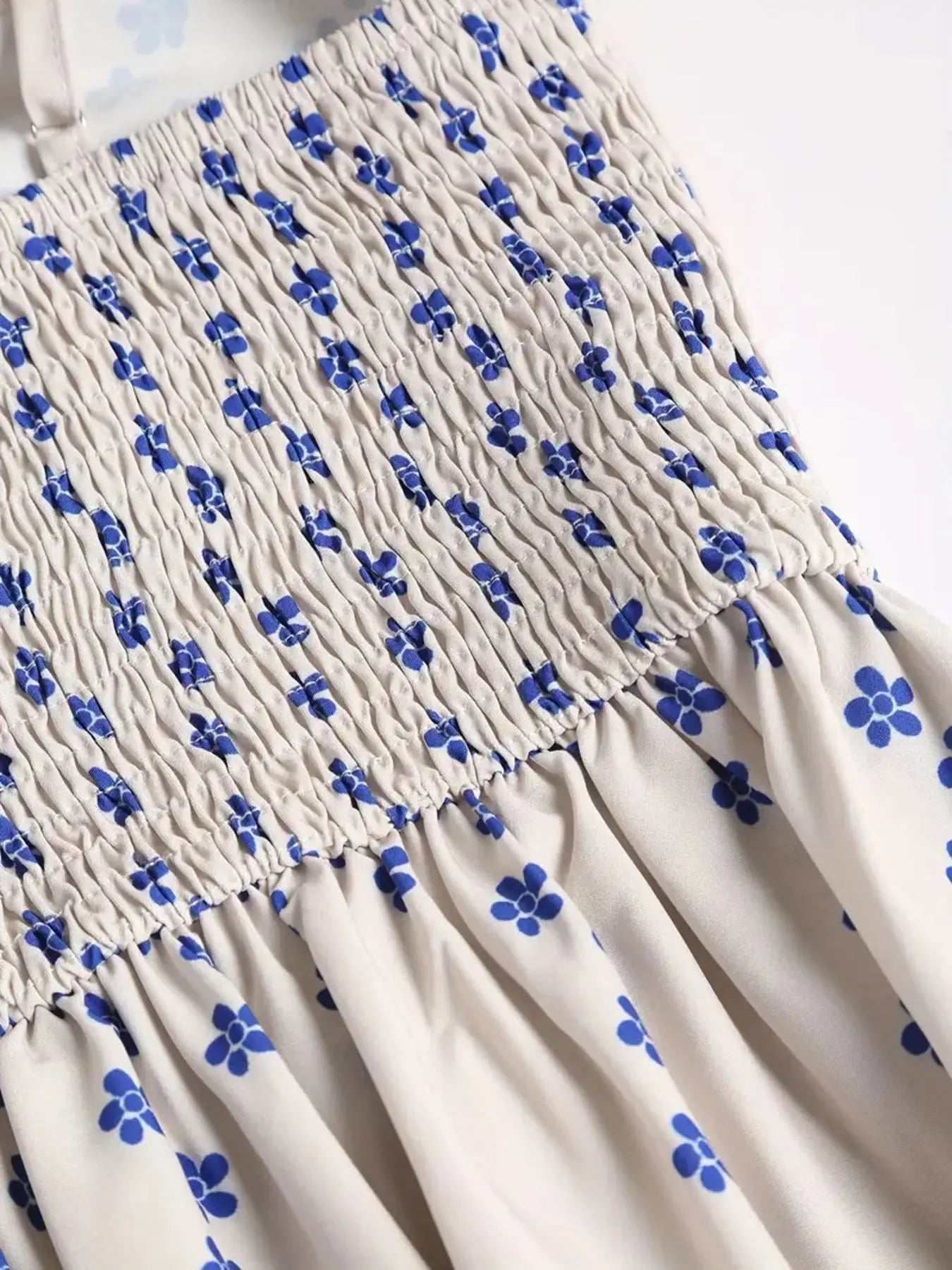 Sardine Print Spaghetti Strap Midi Dress - GlowUp Garments