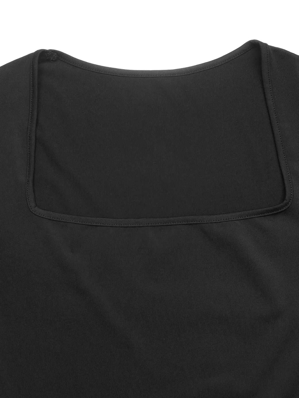 Square Neck Long Sleeve Bubble Hem Dress - GlowUp Garments