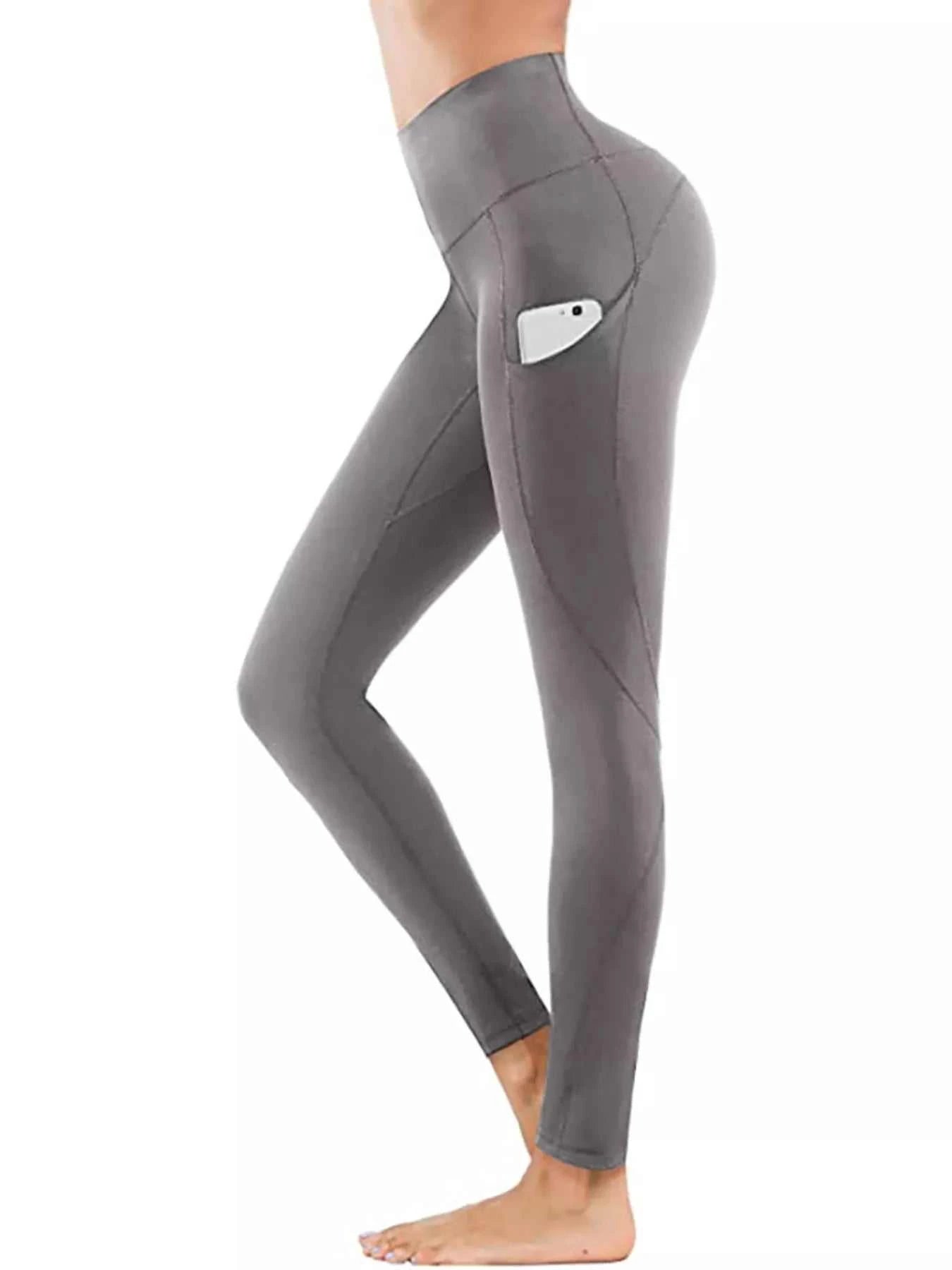 High-Waisted Active Leggings with Pocket - GlowUp Garments