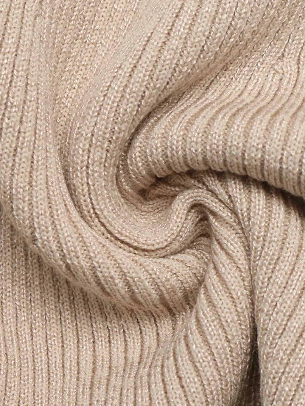 Ribbed Mock Neck Flare Sleeve Sweater Dress - GlowUp Garments