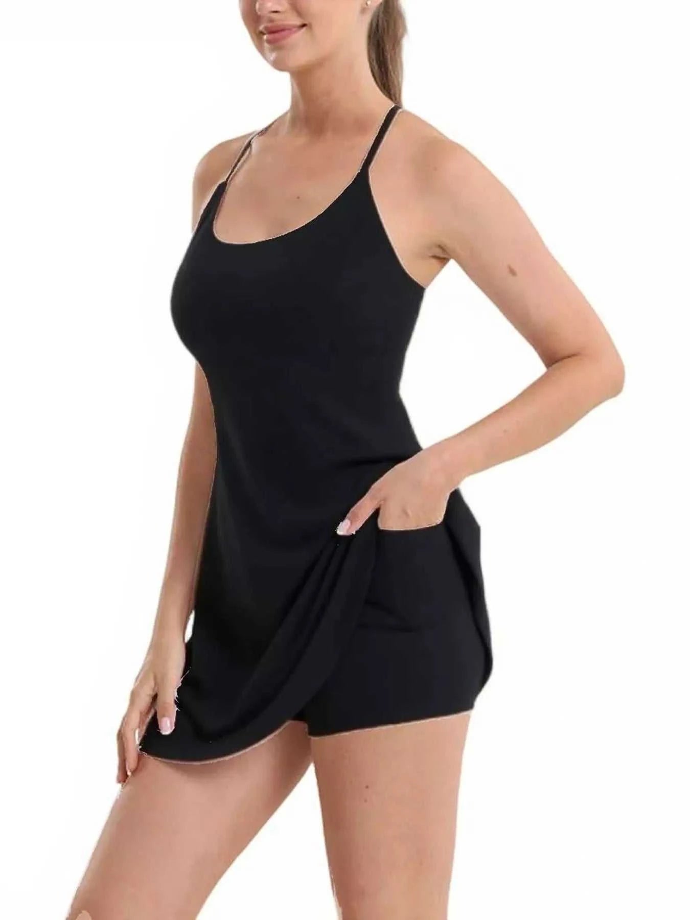 Scoop Neck Cami and Shorts Active Set - GlowUp Garments