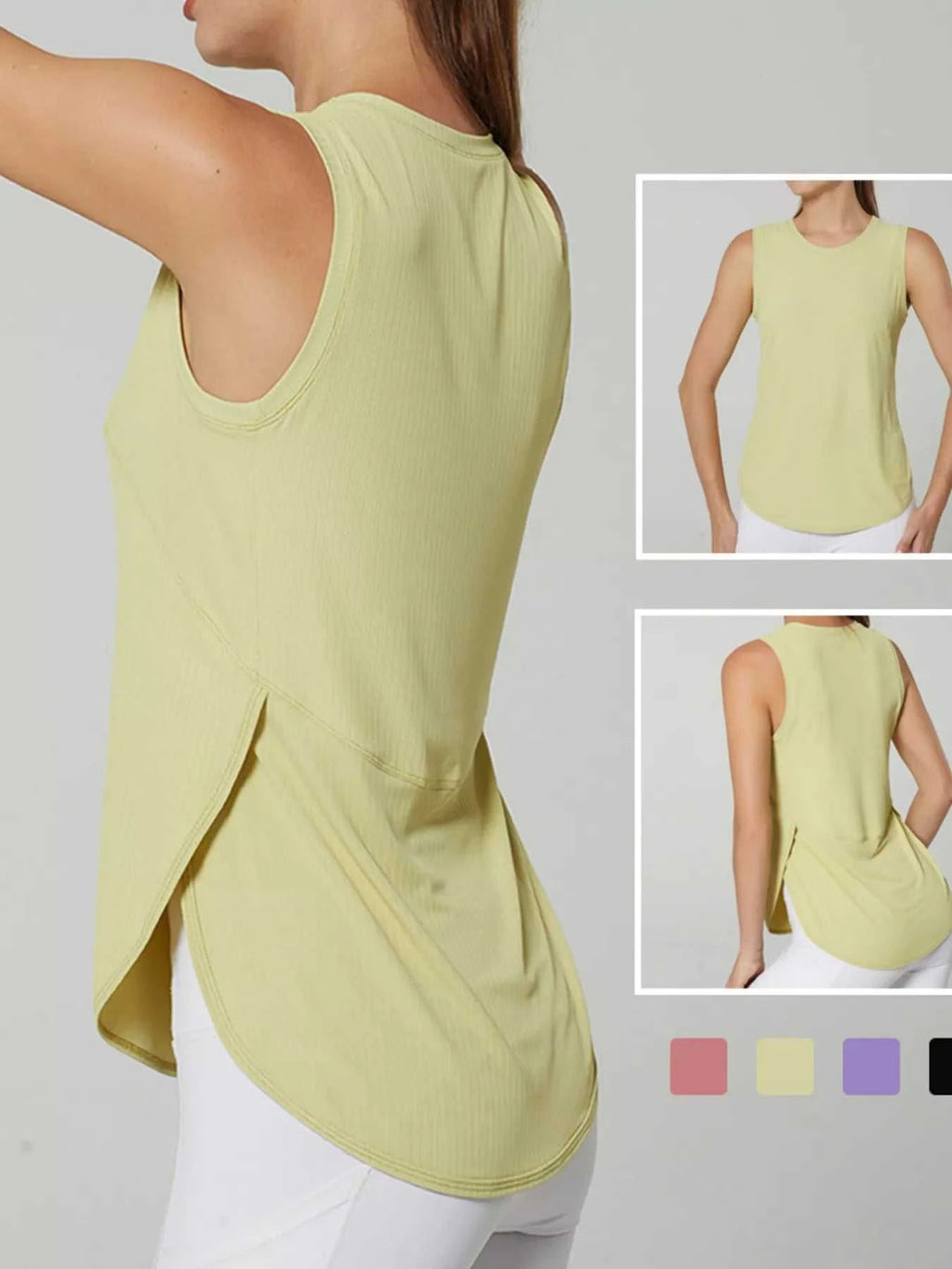 Lightweight Ribbed Active Tank - GlowUp Garments