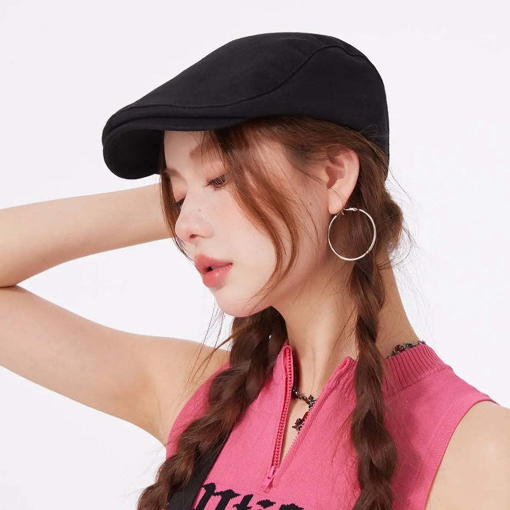 Classic Solid Color Newsboy Cap - GlowUp Garments