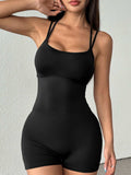 Double Spaghetti Strap Active Romper - GlowUp Garments