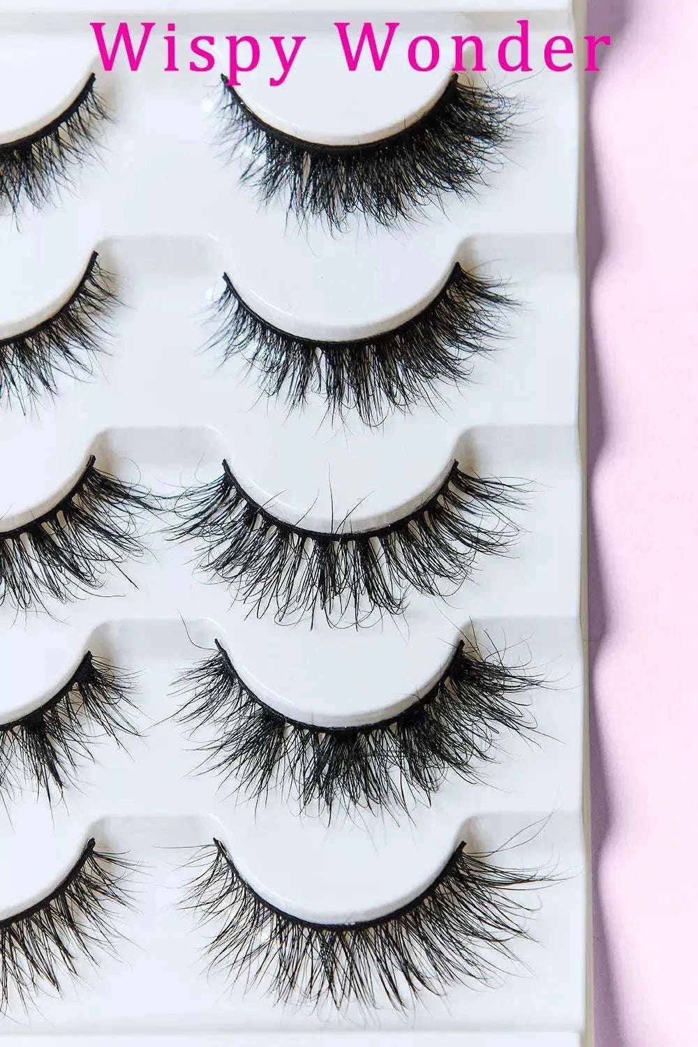 Mink Eyelashes Variety Pack 5 Pairs - GlowUp Garments