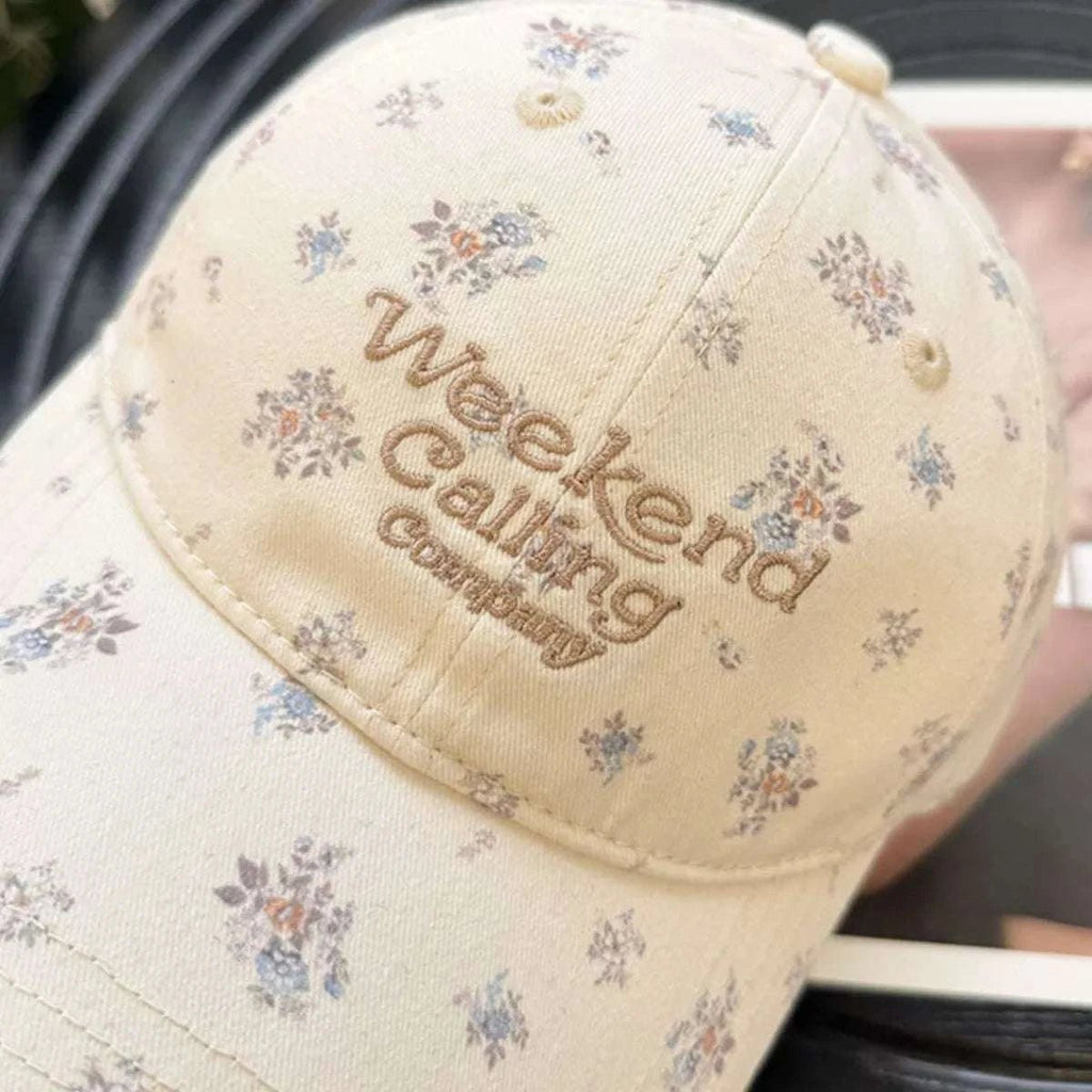 Floral Print Baseball Cap - GlowUp Garments
