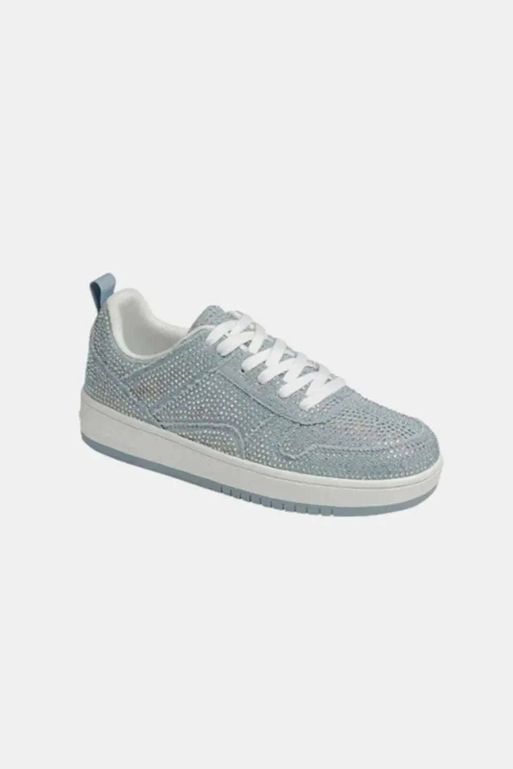Forever Link Rhinestone Platform Flat Sneakers - GlowUp Garments